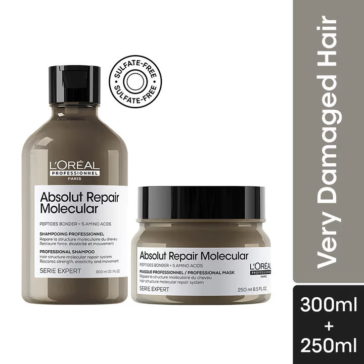 L'Oreal Professionnel Absolut Repair Molecular Sulfate-Free Shampoo & Mask Combo