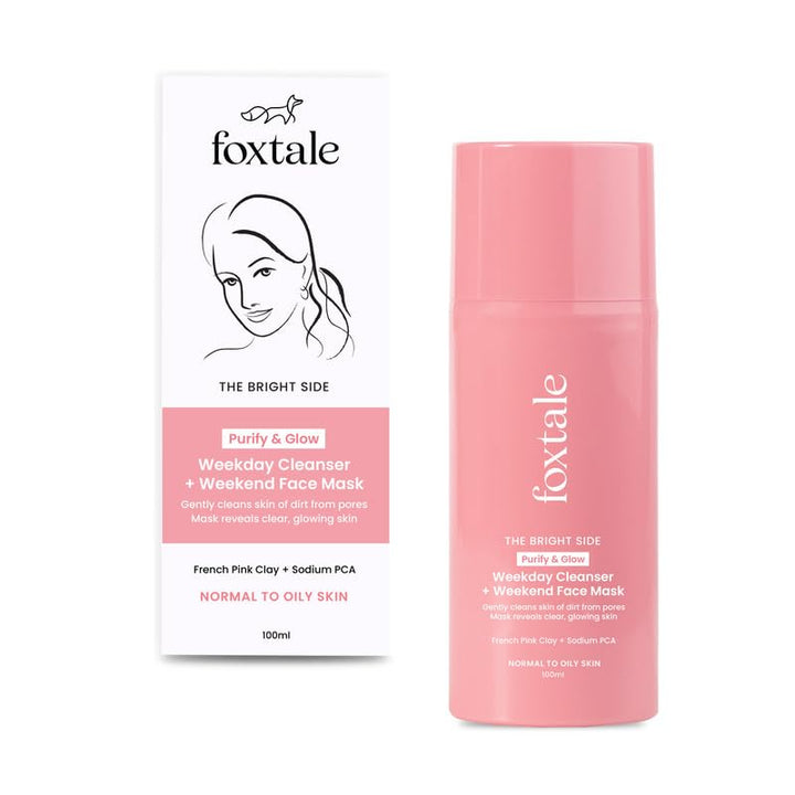 Foxtale Purify & Glow Cleanser + Clay Mask