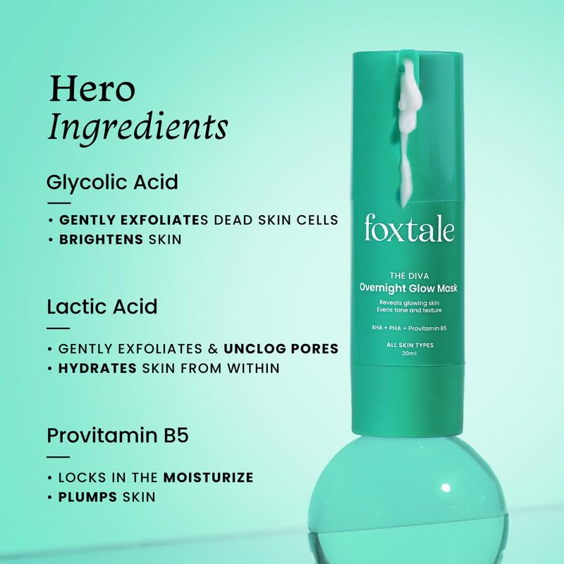 Foxtale Overnight Glow Mask | 4% Glycolic Acid