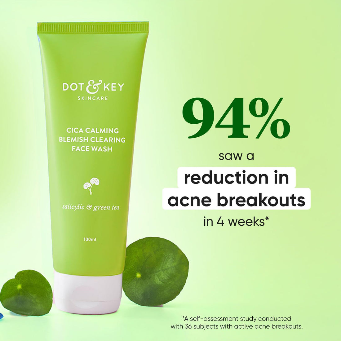 Dot & Key CICA Face Wash for Acne Prone Skin, 2% Salicylic Acid Face Wash with Green Tea | For Oily & Sensitive Skin | Sulphate Free Face Wash for Men & Women | Oil Control Face Wash with Zinc - Shringar Bazaar