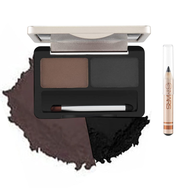 Mars The Eyes Kit With Eyebrow Pencile & Brush Black & Brown - Shringar Bazaar