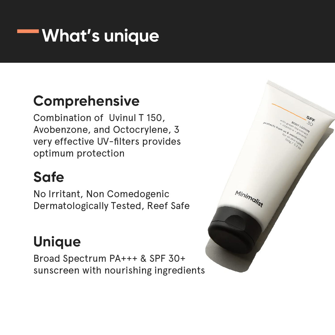 Minimalist SPF 30 Body Sunscreen, UVA & UVB Protection | Nourishing Lotion | Broad Spectrum PA+++ Sunscreen for All Skin Types - Shringar Bazaar