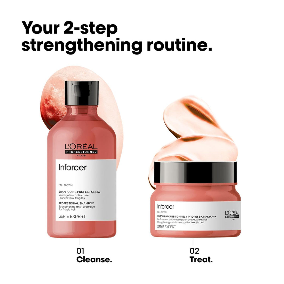 L’Oréal Professionnel Inforcer Strengthening Hair Mask with Vitamin B6 & Biotin for Weak, Brittle Hair, Serie Expert, 250gm - Shringar Bazaar