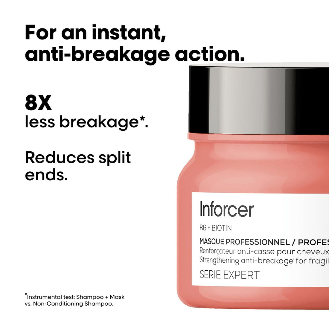 L’Oréal Professionnel Inforcer Strengthening Hair Mask with Vitamin B6 & Biotin for Weak, Brittle Hair, Serie Expert, 250gm - Shringar Bazaar