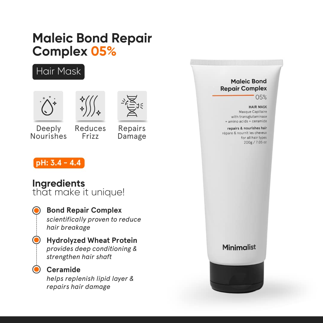 Minamalist Maleic Bond Repair Complex 5% Hair Mask - Shringar Bazaar