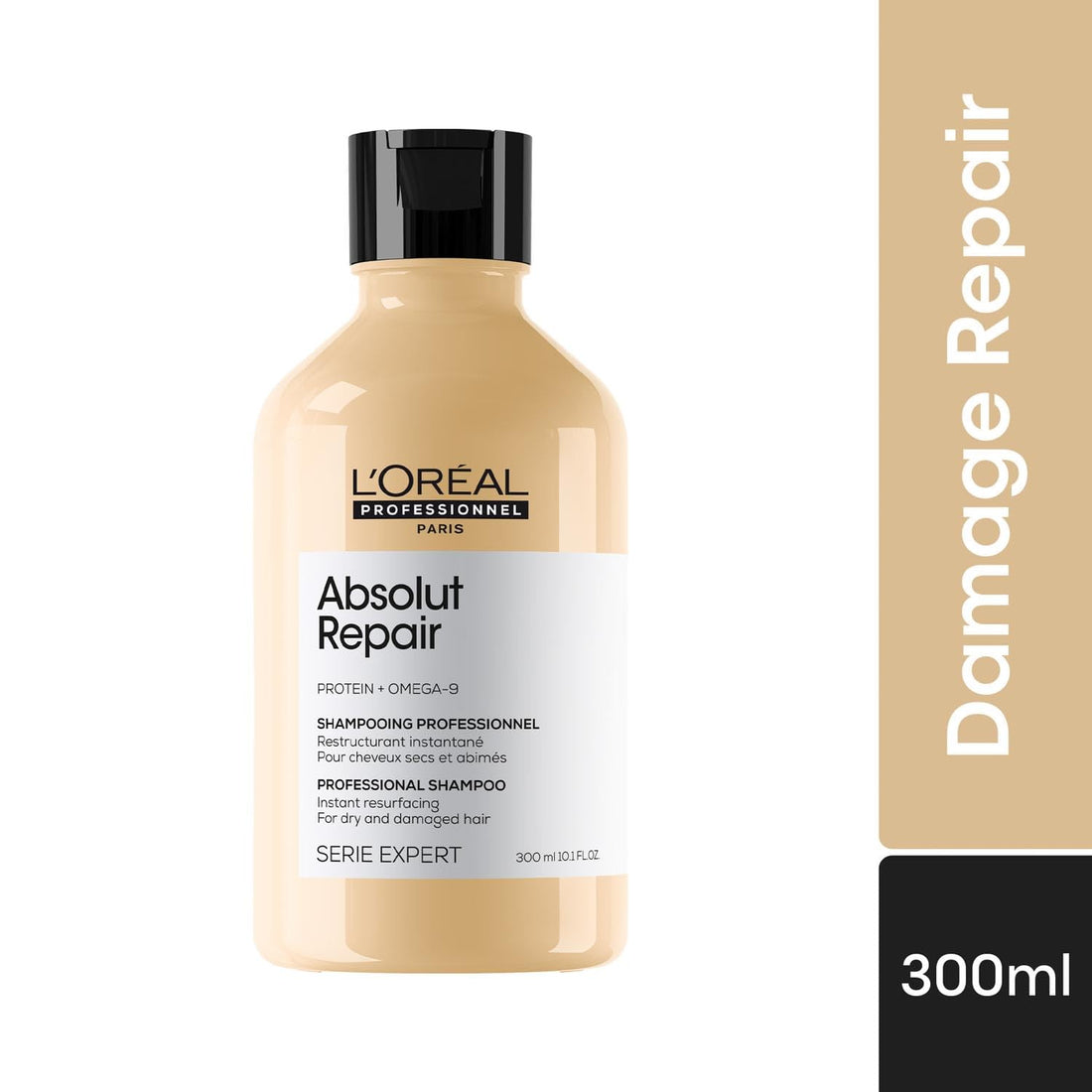 L'Oréal Professionnel Absolut Repair Shampoo for Dry & Damaged Hair - 300ml | Professional shampoo for Strengthening and Repairing Hair, With Protein & Omega-9, For Men & Women - Shringar Bazaar