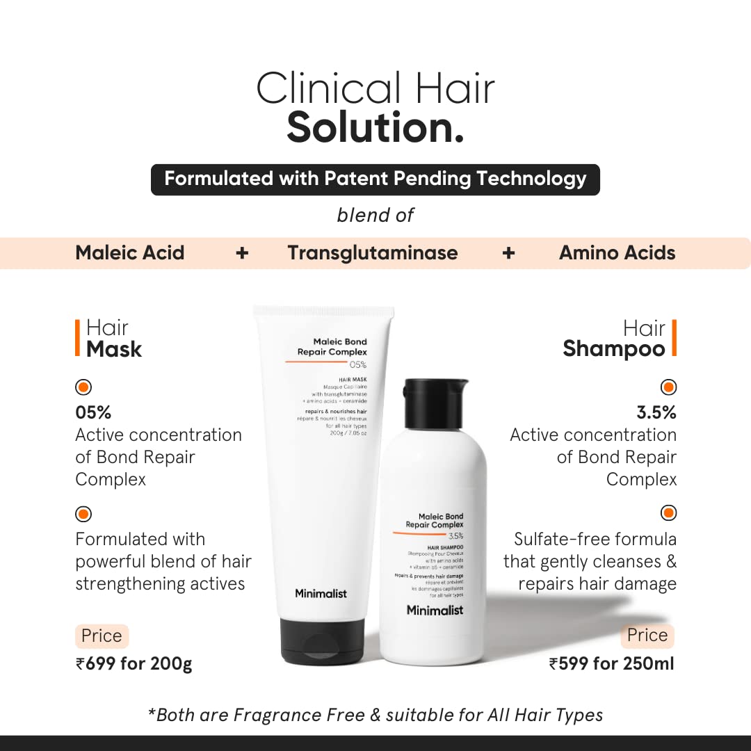 Minamalist Maleic Bond Repair Complex 5% Hair Mask - Shringar Bazaar