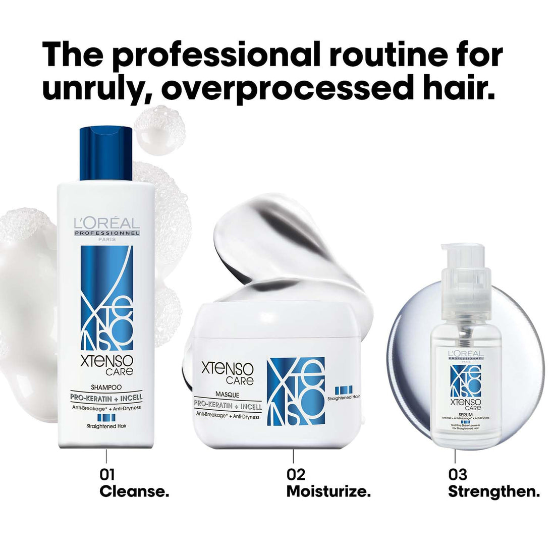 L'Oréal Professionnel Xtenso Care Masque for Frizz-Free, Smooth & Manageable Hair 196gms | Enriched with Pro Keratin & Incell | For Men & Women | Unruly, Unmanageable Hair - Shringar Bazaar
