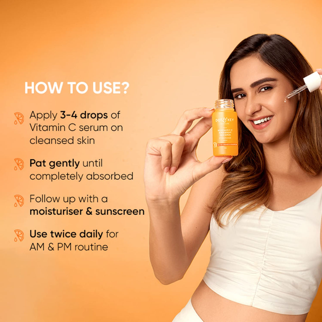 Dot & Key 10% Vitamin C + E, 5% Niacinamide Serum | Vitamin C Serum For Glowing Skin | Fades Dark Spots | Vit C Serum with Blood Orange & Pumpkin | For Uneven & Dull Skin | For All Skin Types - Shringar Bazaar