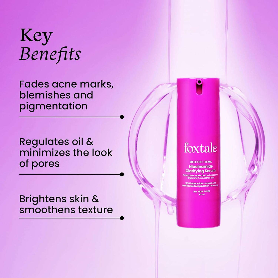 Foxtale 12% Niacinamide Face Serum with Azelaic Acid