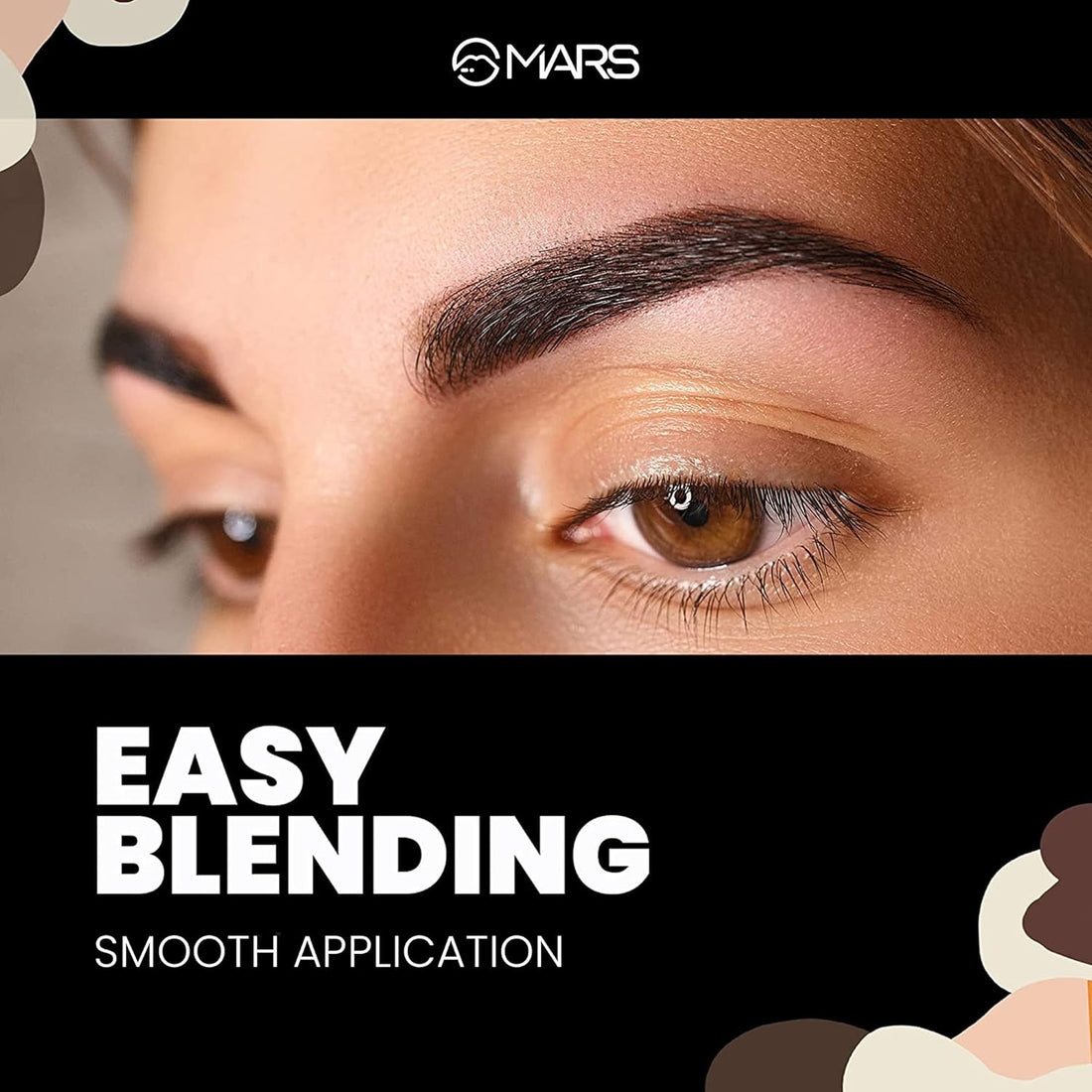 MARS 4 in 1 Eyebrow Powder Cake with Angled Eyebrow Brush and Spoolie - Shringar Bazaar