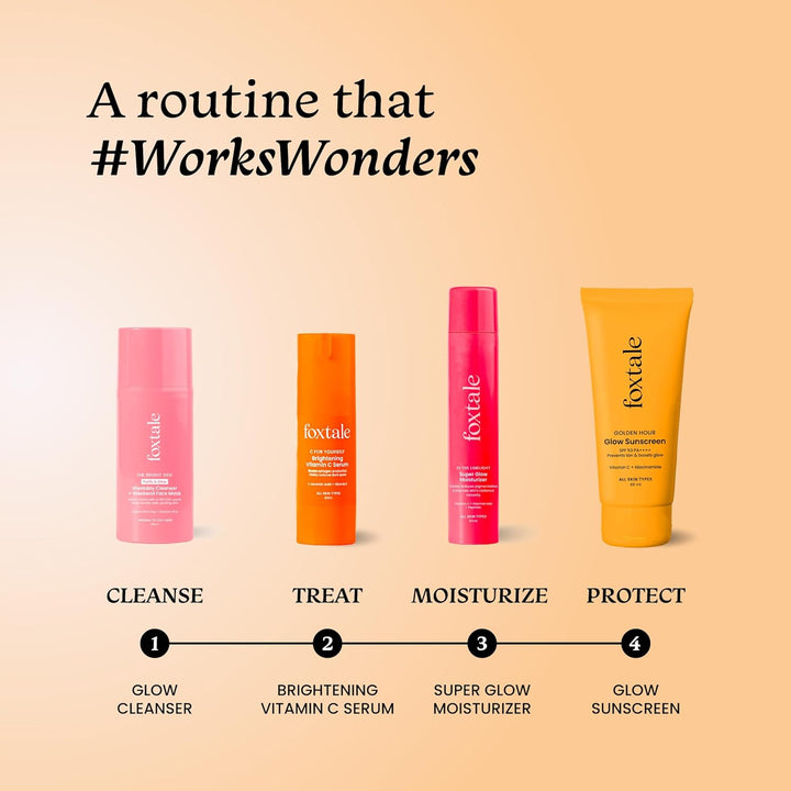 Foxtale SPF 50 Vitamin C & Niacinamide Glow Sunscreen with PA++++