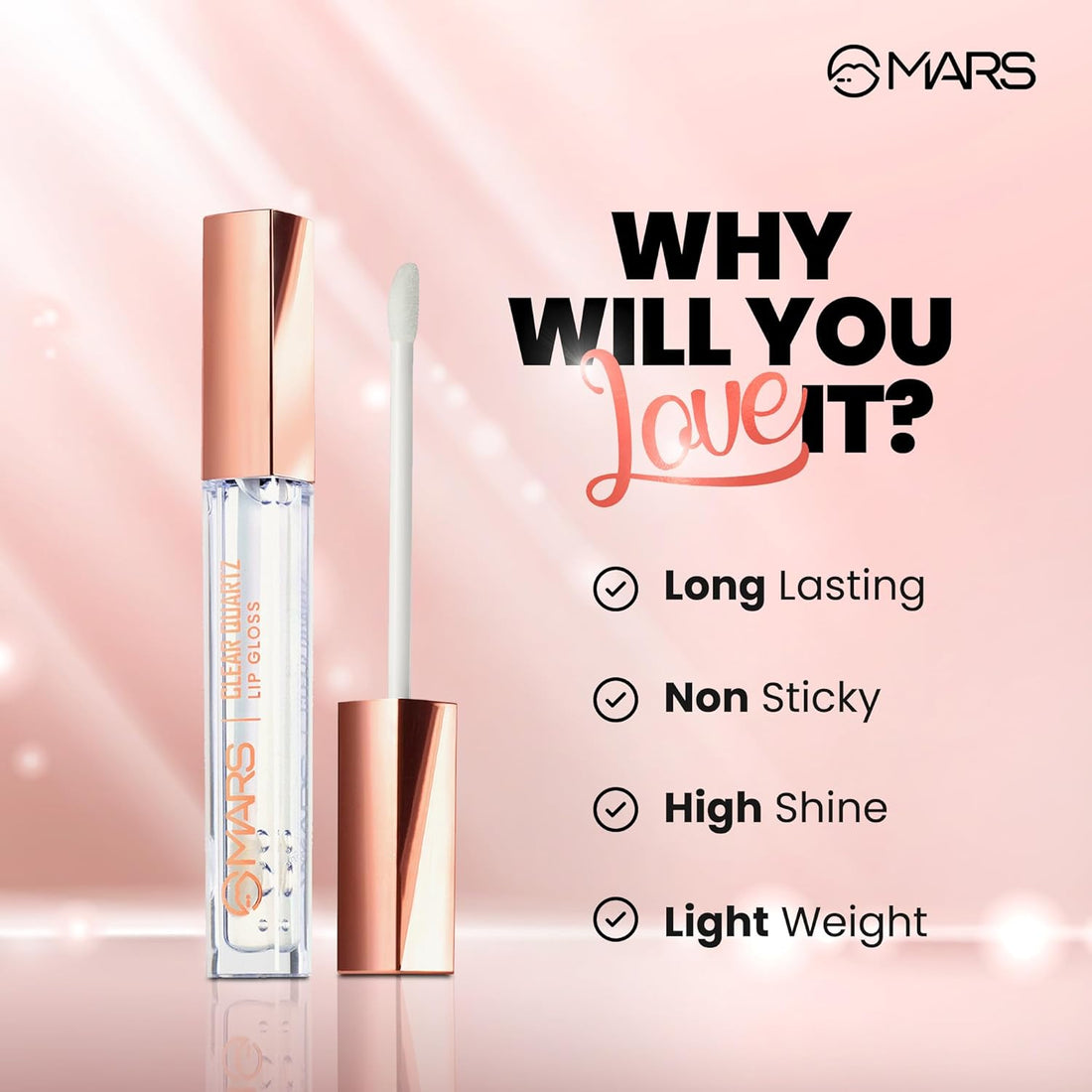 MARS Clear Quartz Lip Glossy For Women - Shringar Bazaar