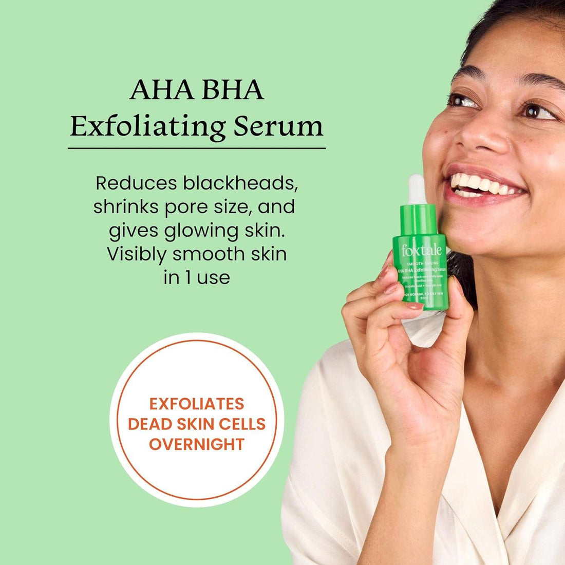 Foxtale 2% Salicylic Acid AHA BHA Exfoliating Serum with Niacinamide